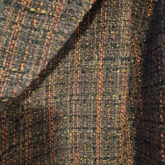 Womens plus size 2X blazer sz 24 brown pink long sleeve relaxed fit Tweed - Picture 2 of 5